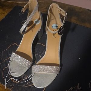 Diba Silver Strappy Short Heel